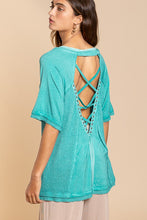 Load image into Gallery viewer, Studded Strappy Back Waffle Mixed Knit Top