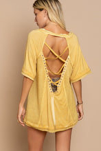 Load image into Gallery viewer, Studded Strappy Back Waffle Mixed Knit Top