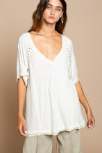 Load image into Gallery viewer, Studded Strappy Back Waffle Mixed Knit Top