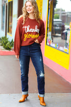 Load image into Gallery viewer, All I Want Thanksgiving Pop Up Embroidery Chunky Sweater