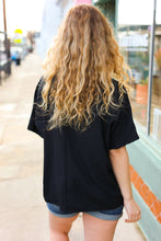 Load image into Gallery viewer, Be Bold Black Crinkle Texture Pocketed Dolman Top