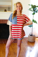 Load image into Gallery viewer, American Flag Jacquard Knit Sweater Top