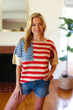 Load image into Gallery viewer, American Flag Jacquard Knit Sweater Top