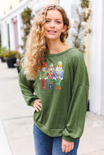 Load image into Gallery viewer, Be Merry Forest Green Nutcracker Sequin Hacci Top