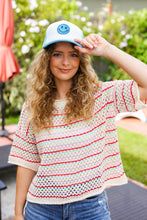 Load image into Gallery viewer, Baby Blue Glitter Smiley Face Mesh Trucker Hat