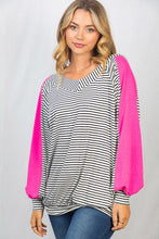 Load image into Gallery viewer, Long Sleeve Striped Knit Top