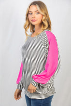 Load image into Gallery viewer, Long Sleeve Striped Knit Top
