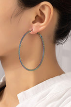 Load image into Gallery viewer, Holographic textured hoop earrings