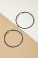 Load image into Gallery viewer, Holographic textured hoop earrings