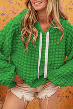 Load image into Gallery viewer, Rose Bubble Textured Waffle Hoodie