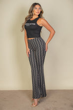 Load image into Gallery viewer, Wavy Print High Waist Flare Pants