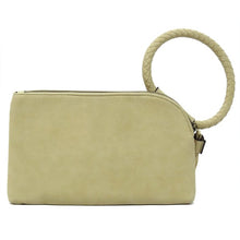 Load image into Gallery viewer, Straw Cuff Handle Tassel Wristlet Clutch