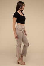 Load image into Gallery viewer, Acid Washed High Waist Distressed Straight Pants