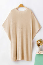Load image into Gallery viewer, Apricot Short Sleeve Side Slit Oversized Sweater