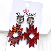 Load image into Gallery viewer, 2&quot; Lil’ Aztec Dangles (Leather) -Earrings