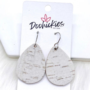 1.5" Navy & White Itty Bitty Corkie Mini Collection -Earrings