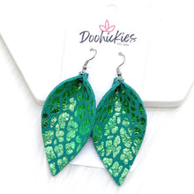 Load image into Gallery viewer, 2.5&quot; Metallic Christmas Leopard Petals -Earrings