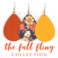 Load image into Gallery viewer, 1.5&quot; Fall Fling Mini Collection -Fall Leather Earrings