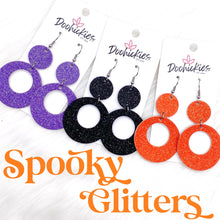Load image into Gallery viewer, 2.25&quot; Spooky Glitters Lil&#39; O&#39;s- Halloween Earrings