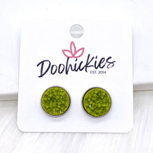 Load image into Gallery viewer, 12mm Autumn Crystal Singles in Stainless Steel Settings -Fall Earrings