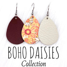 Load image into Gallery viewer, 1.5&quot; Boho Daisies Mini Collection -Fall Leather Earrings