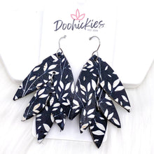 Load image into Gallery viewer, 2.5&quot; Black &amp; White Lilli Belle -Fall Earrings