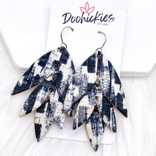 Load image into Gallery viewer, 2.5&quot; Black &amp; White Lilli Belle -Fall Earrings