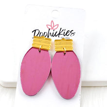 Load image into Gallery viewer, 2&quot; Gold &amp; Mirror Lights -Christmas Earrings