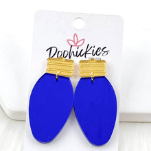 Load image into Gallery viewer, 2&quot; Gold &amp; Mirror Lights -Christmas Earrings