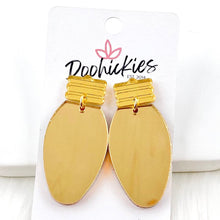 Load image into Gallery viewer, 2&quot; Gold &amp; Mirror Lights -Christmas Earrings