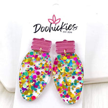 Load image into Gallery viewer, 2&quot; Confetti Lights -Christmas Acrylic Earrings