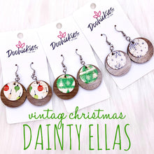 Load image into Gallery viewer, 1.25&quot; Vintage Christmas Ellas -Christmas Earrings