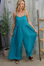 Load image into Gallery viewer, Own The Look Azure Blue Loose Fit Front Bib Sleeveless Jumpsuit