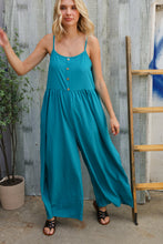 Load image into Gallery viewer, Own The Look Azure Blue Loose Fit Front Bib Sleeveless Jumpsuit