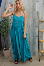 Load image into Gallery viewer, Own The Look Azure Blue Loose Fit Front Bib Sleeveless Jumpsuit