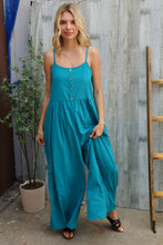 Load image into Gallery viewer, Own The Look Azure Blue Loose Fit Front Bib Sleeveless Jumpsuit