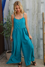 Load image into Gallery viewer, Own The Look Azure Blue Loose Fit Front Bib Sleeveless Jumpsuit