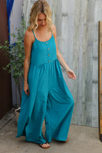 Load image into Gallery viewer, Own The Look Azure Blue Loose Fit Front Bib Sleeveless Jumpsuit