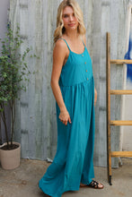 Load image into Gallery viewer, Own The Look Azure Blue Loose Fit Front Bib Sleeveless Jumpsuit