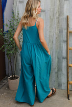 Load image into Gallery viewer, Own The Look Azure Blue Loose Fit Front Bib Sleeveless Jumpsuit