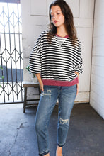 Load image into Gallery viewer, A Stripe Story Wine Crew Neck Pullover