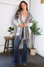 Load image into Gallery viewer, Fireside Fringe Multi Color Cardigan