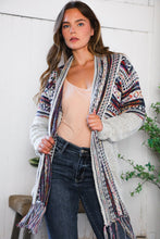 Load image into Gallery viewer, Fireside Fringe Multi Color Cardigan