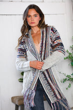 Load image into Gallery viewer, Fireside Fringe Multi Color Cardigan