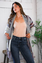 Load image into Gallery viewer, Fireside Fringe Multi Color Cardigan