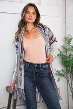 Load image into Gallery viewer, Fireside Fringe Multi Color Cardigan