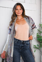 Load image into Gallery viewer, Fireside Fringe Multi Color Cardigan
