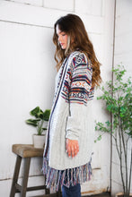 Load image into Gallery viewer, Fireside Fringe Multi Color Cardigan