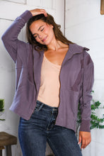 Load image into Gallery viewer, A Cozy Wanderer Dusty Velvet Zip Up Jacket