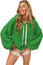 Load image into Gallery viewer, Rose Bubble Textured Waffle Hoodie